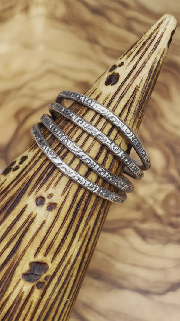 Hill Tribe Fine Silver Ring - Four Tribes