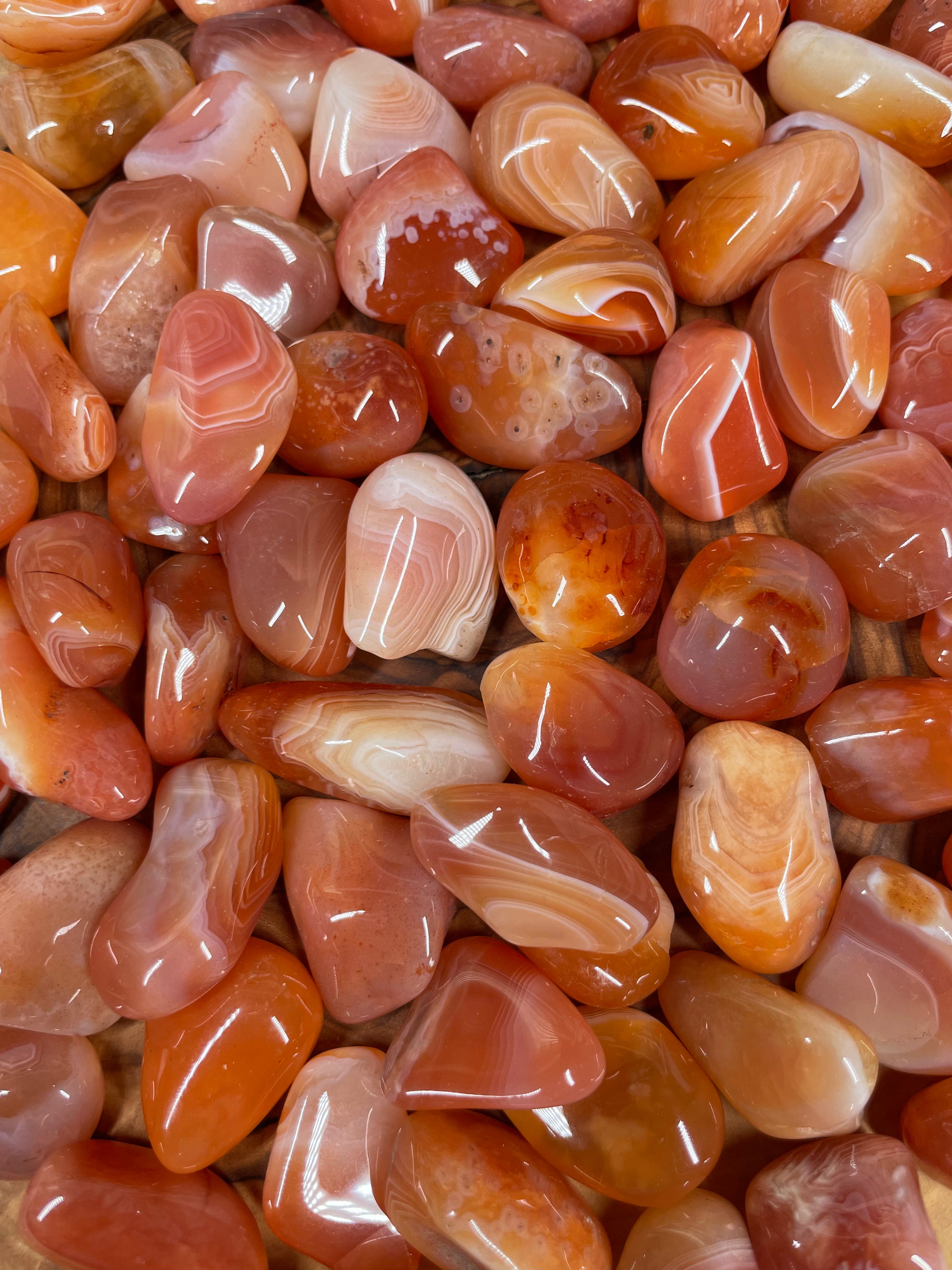 ベンガラ石 Tumbled Carnelian Chrysalis Stone Carnelian | Tumbled Stone | 0.75