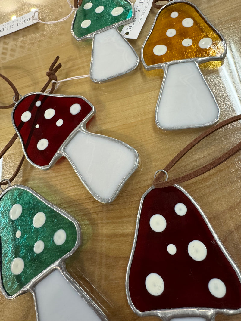 Hand Crafted Stained Glass Hanging Art/Mountains/Feathers/Celestial & More