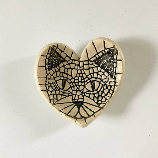 Pottery Dish - Cat Face