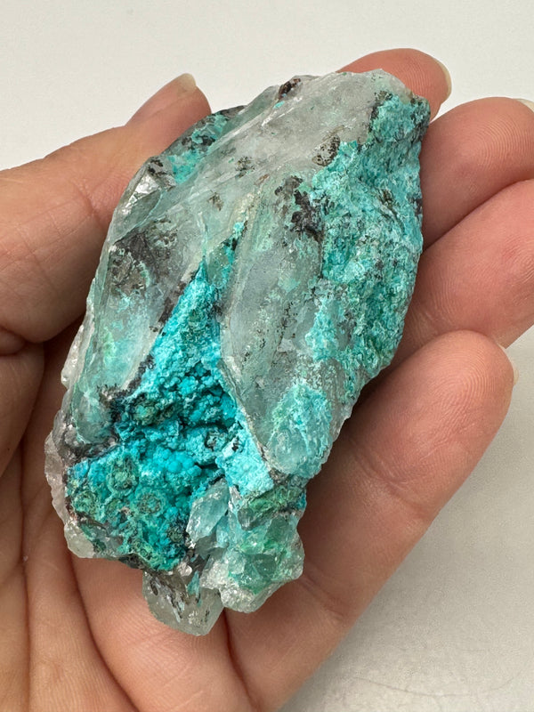 Raw Chrysocolla & Quartz Specimen