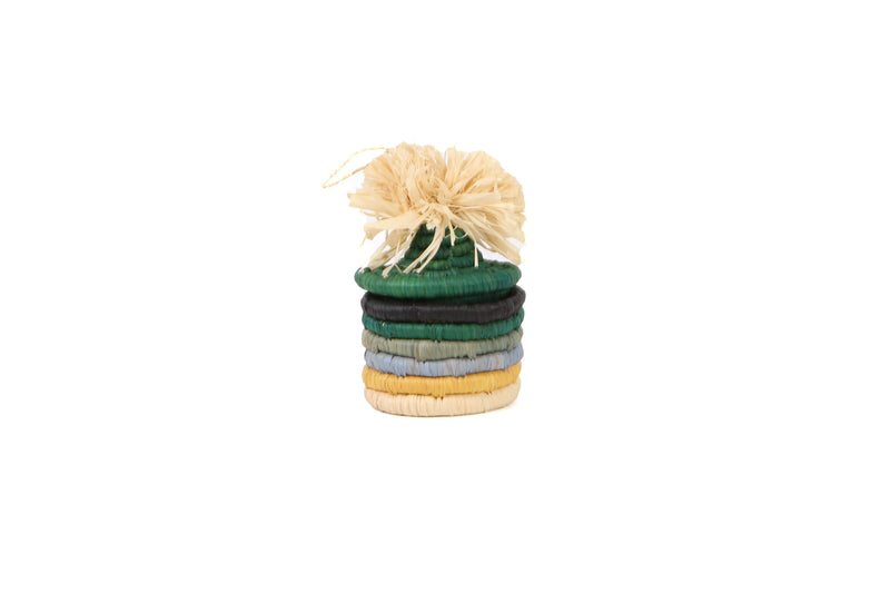 Pom Pom Basket Ornaments/Lidded Gift Boxes/Multiple Color Options