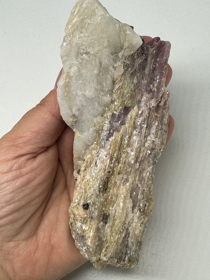 Raw Rubellite, Quartz & Lepidolite Specimen