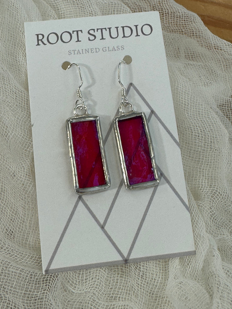 Hand Crafted Stained Glass Earrings