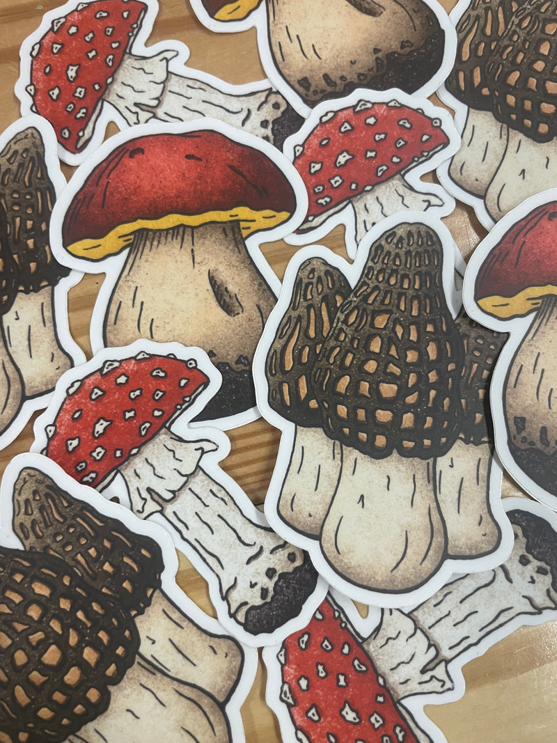 Vinyl Mushroom Stickers by The Fungi Arcana