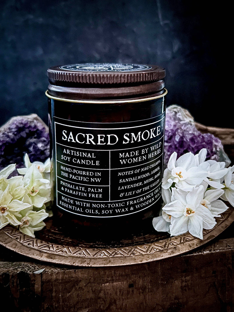 Sacred Smoke - Wood Wick Soy Candle