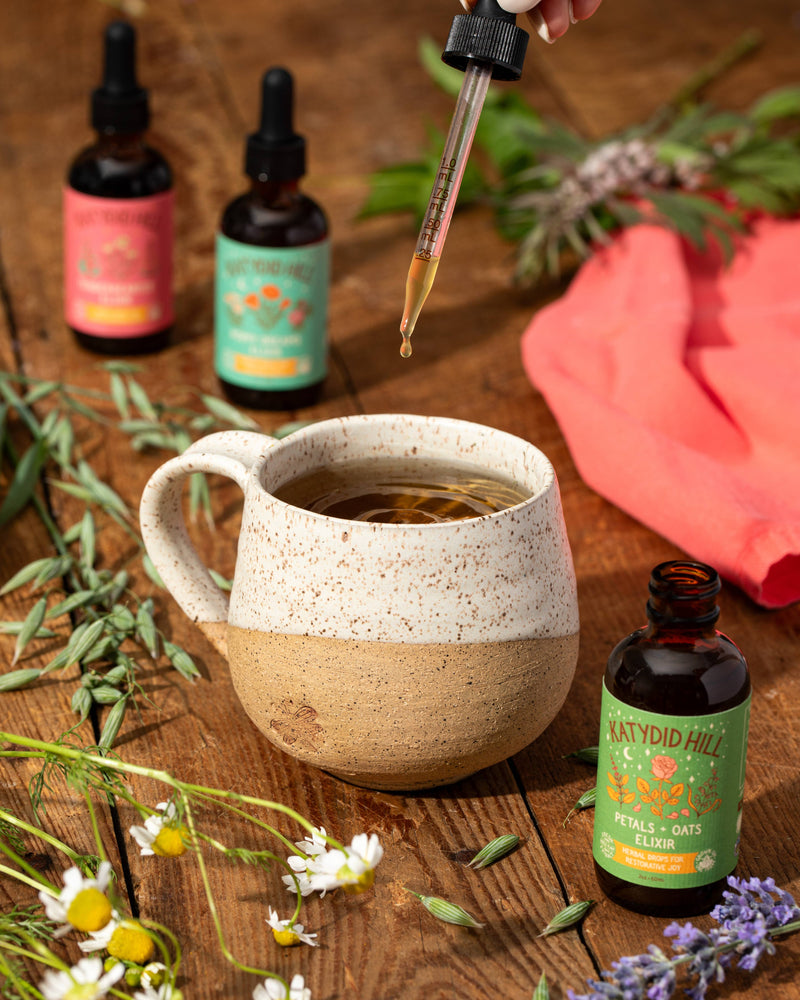 Petals + Oats Elixir - Herbal Drops for Restorative Joy