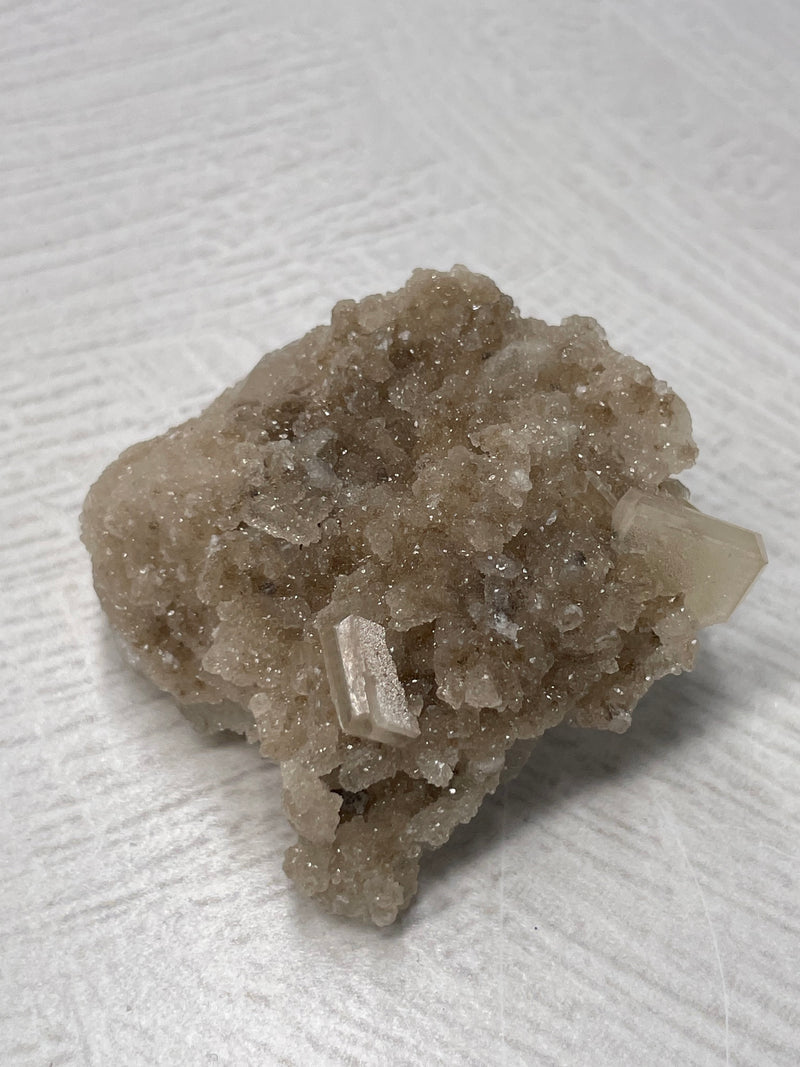 Hubeite, Quartz & Calcite Cluster