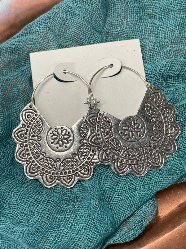 Hill Tribe Fine Silver Earrings - Lot 4