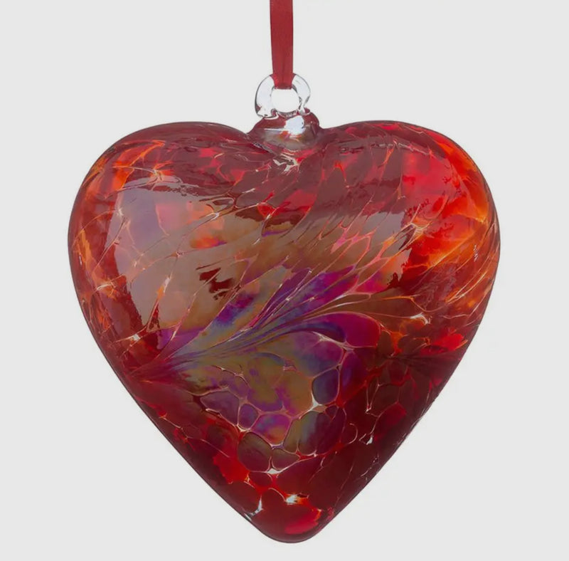 Handcrafted Blown Glass Hearts / Multiple Color Options