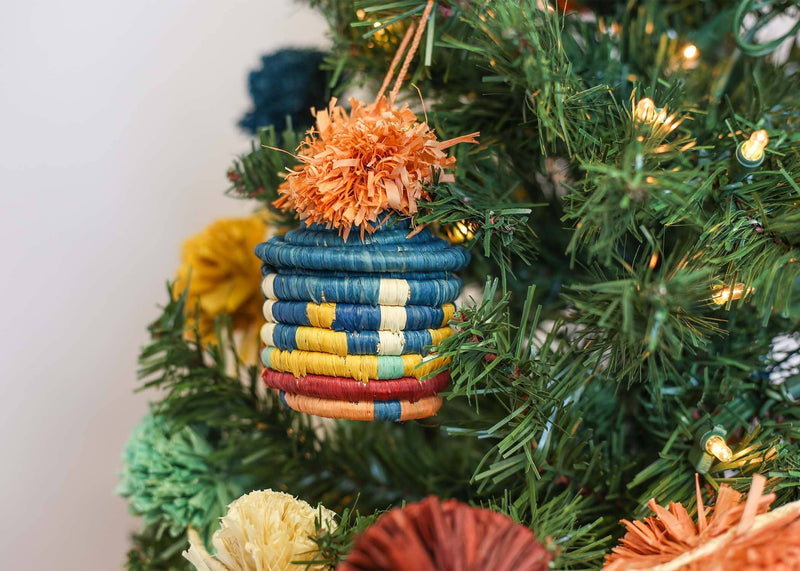 Pom Pom Basket Ornaments/Lidded Gift Boxes/Multiple Color Options