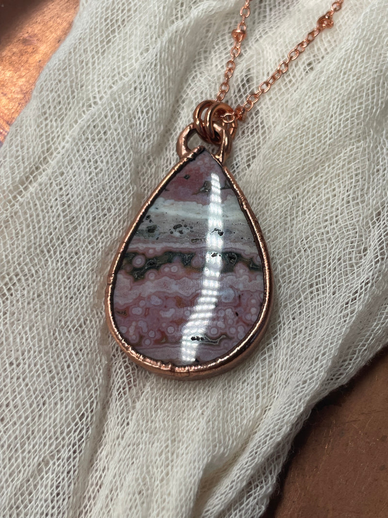 Ocean Jasper Necklace // Copper Chain