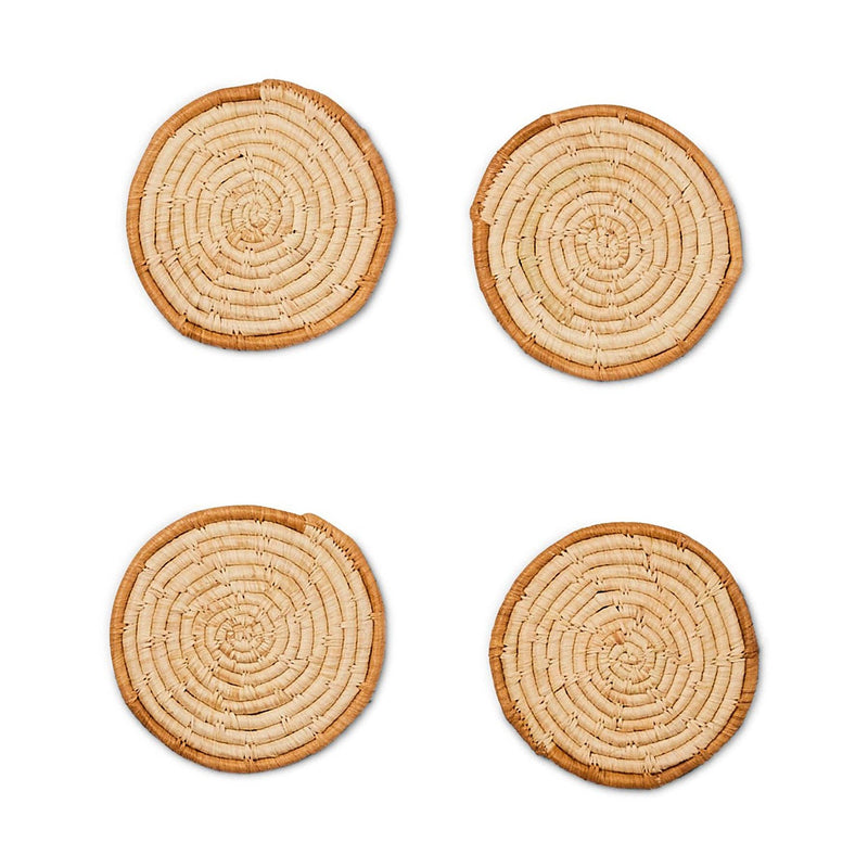 Earthen Craft Coasters - Amber Rim/Set of 4