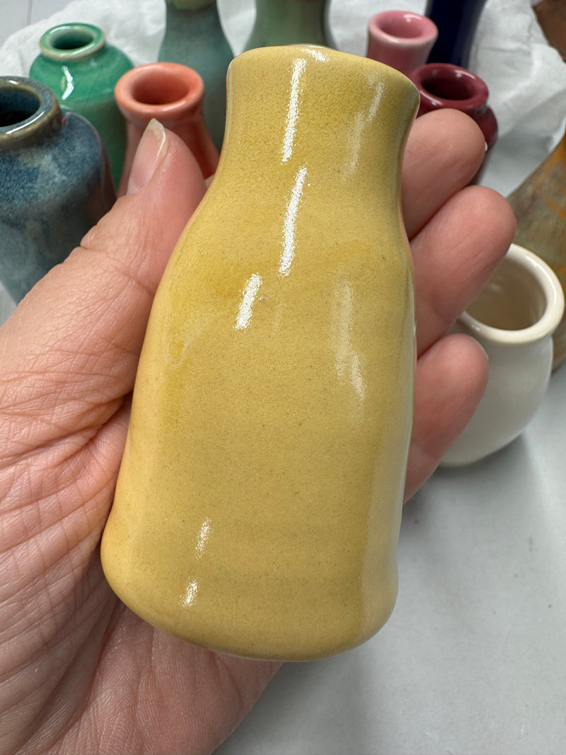 Ceramic Bud Vases/Mini Bottles /Multiple Color Options