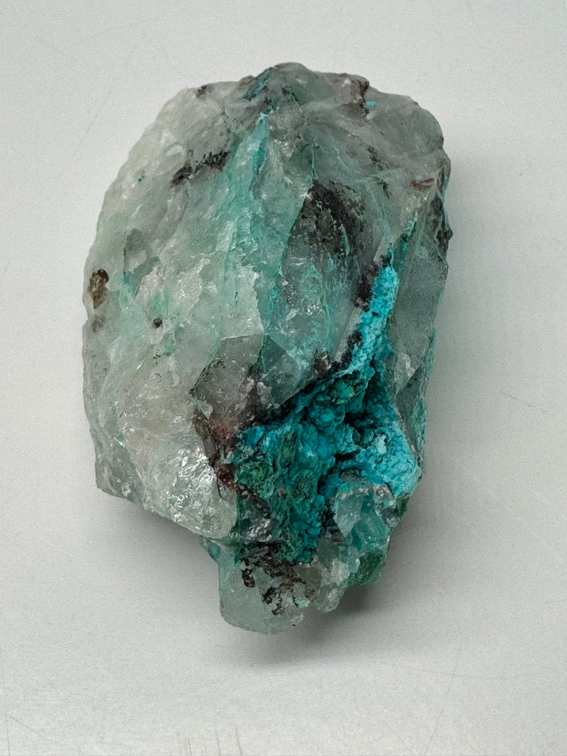 Raw Chrysocolla & Quartz Specimen