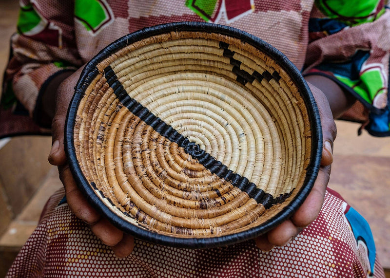 Modern “Repulika Brown” Woven Bowl - 6"