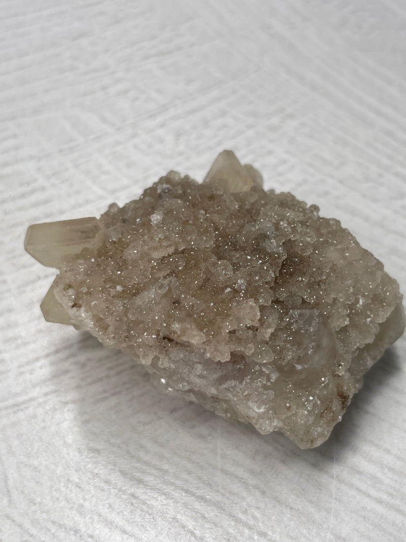 Hubeite, Quartz & Calcite Cluster