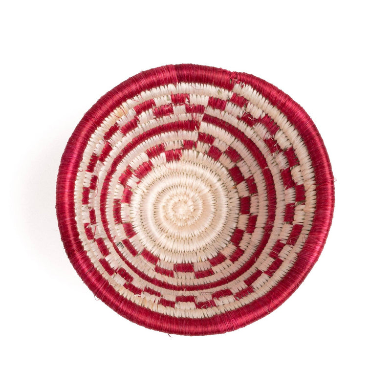 Red & White Woven Catch All Bowl- Holiday/Christmas