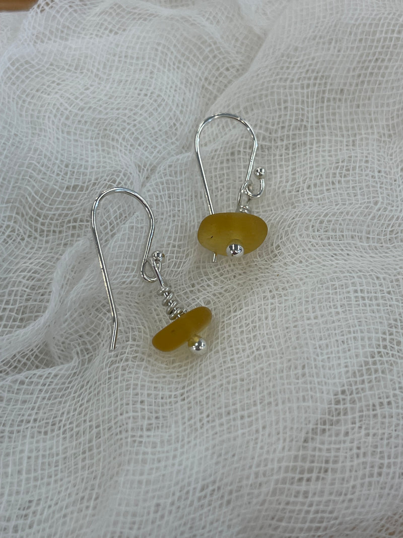 Sea Glass Earrings (England's North Sea)