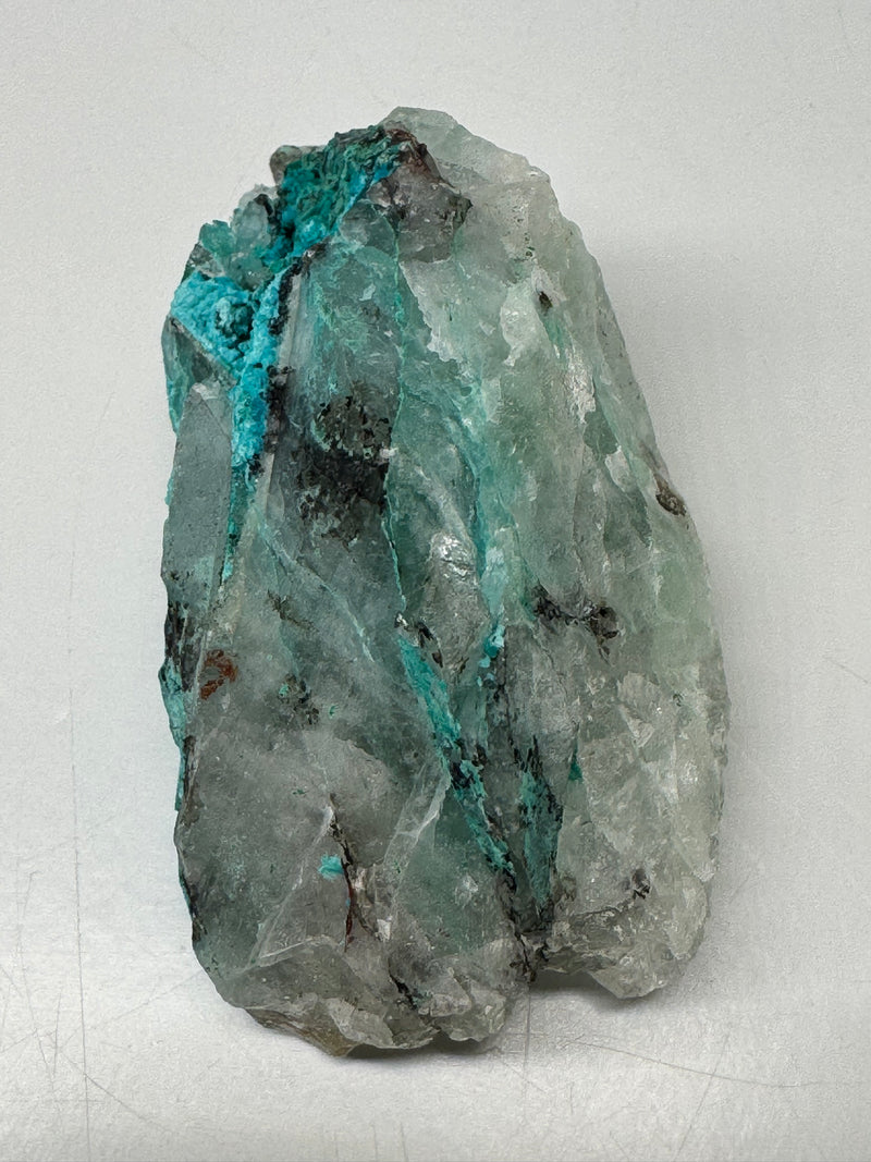 Raw Chrysocolla & Quartz Specimen