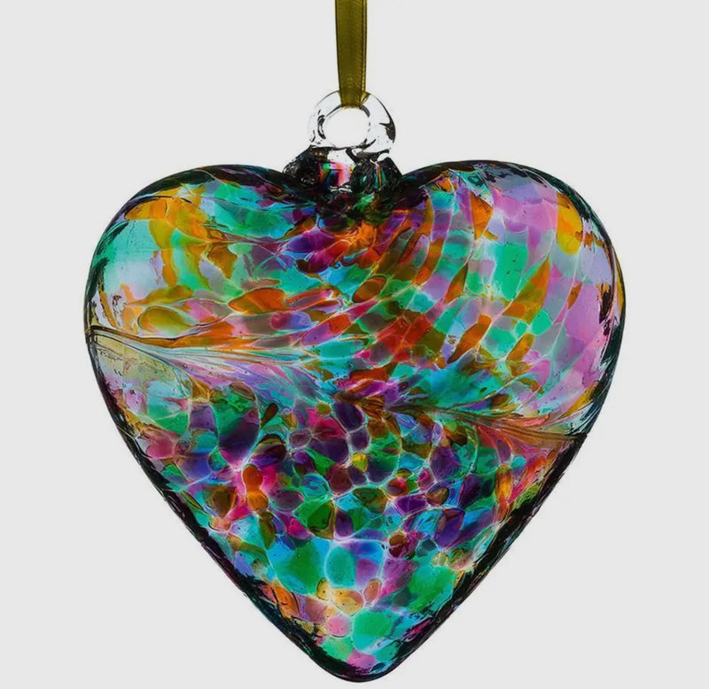 Handcrafted Blown Glass Hearts / Multiple Color Options