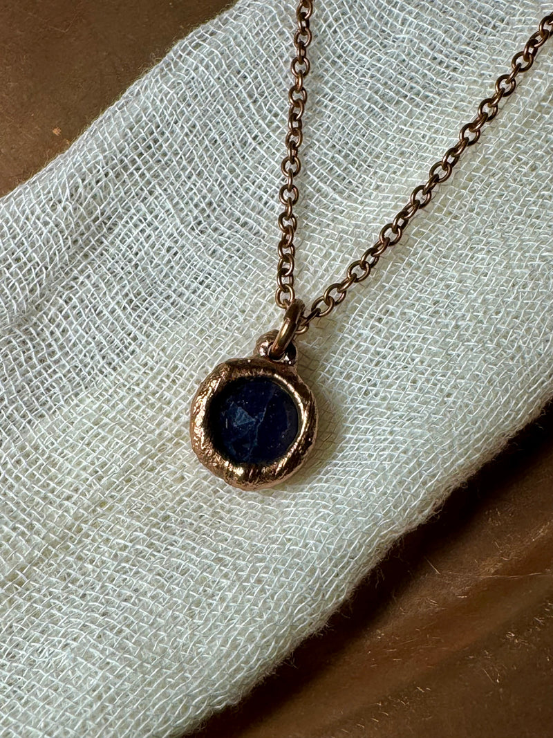 Iolite Necklace - Electroformed Copper