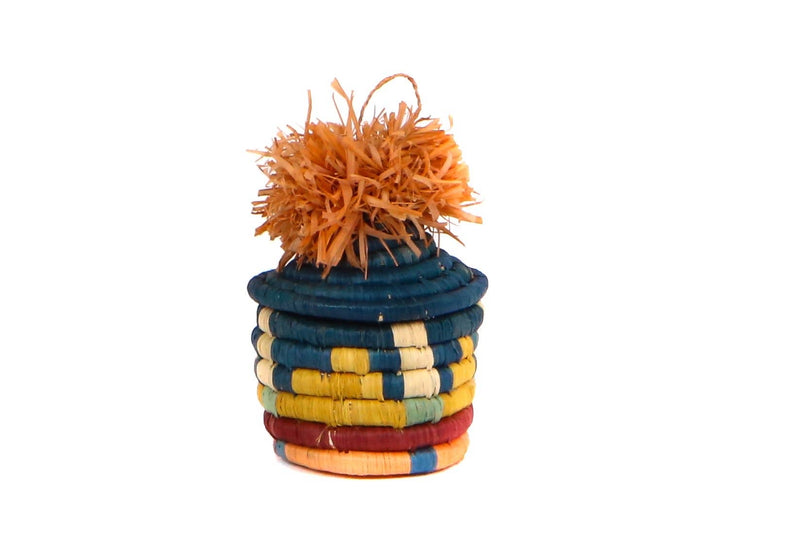 Pom Pom Basket Ornaments/Lidded Gift Boxes/Multiple Color Options