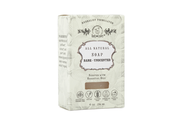 Organic Vegan "Bare" - Unscented - Bar Soap
