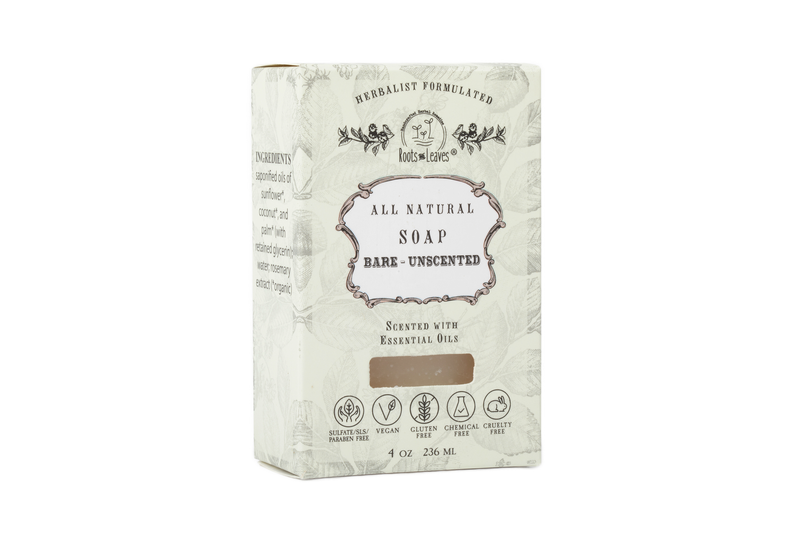 Organic Vegan "Bare" - Unscented - Bar Soap