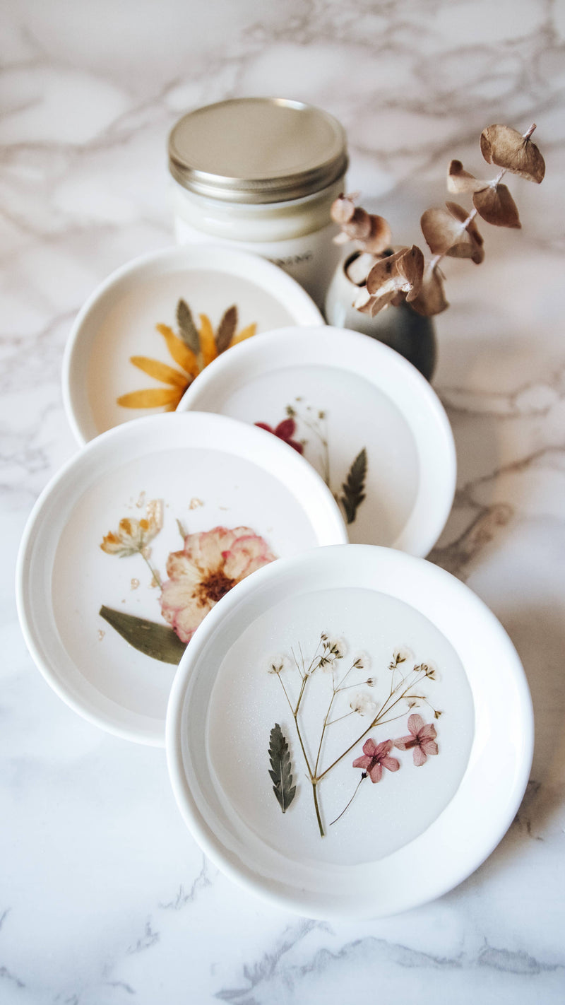 Pressed Flower Ceramic Dishes