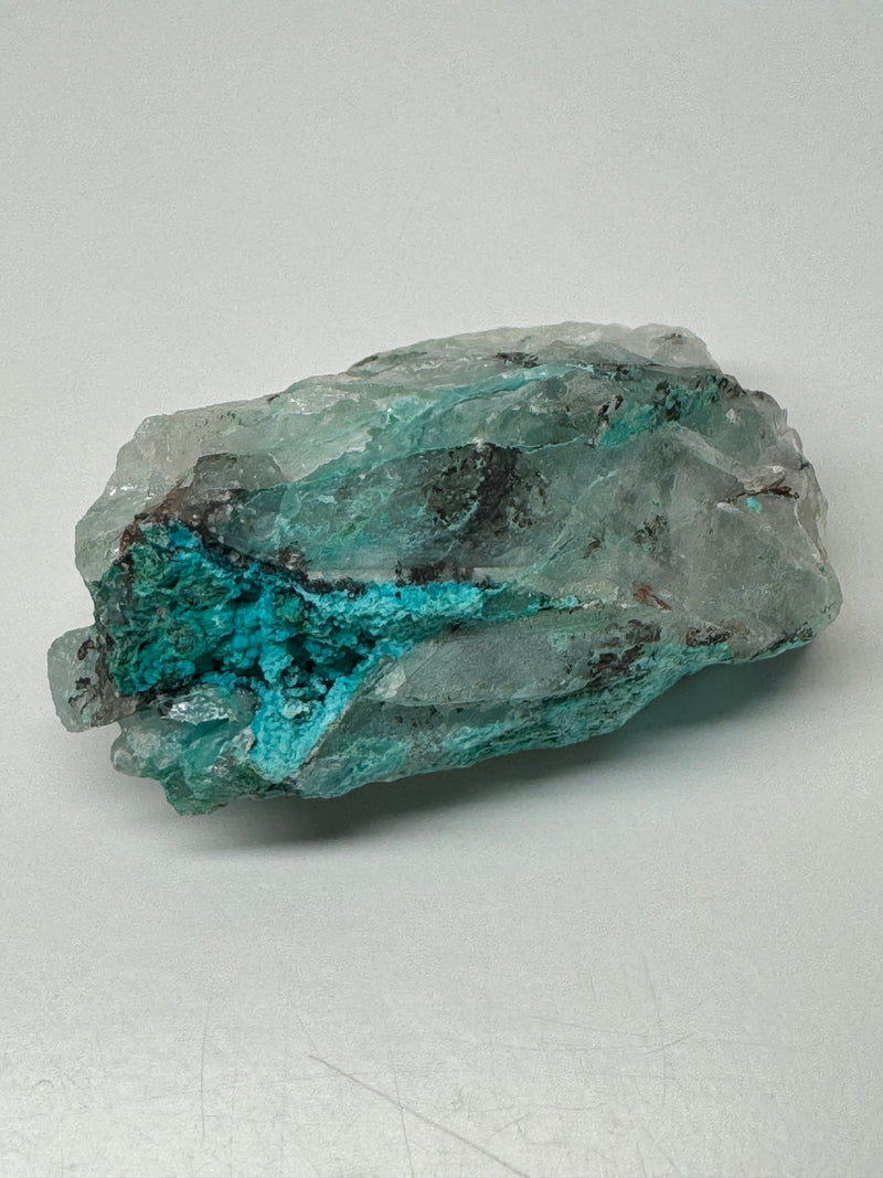 Raw Chrysocolla & Quartz Specimen