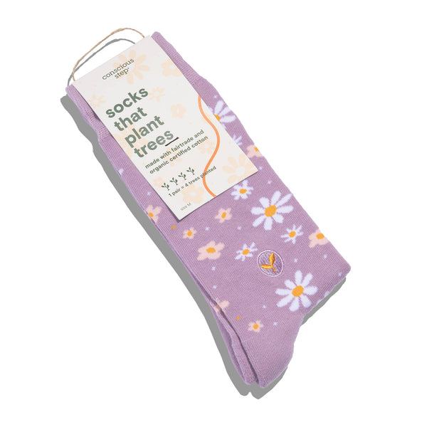 Socks that Plant Trees - Lavender Daisies