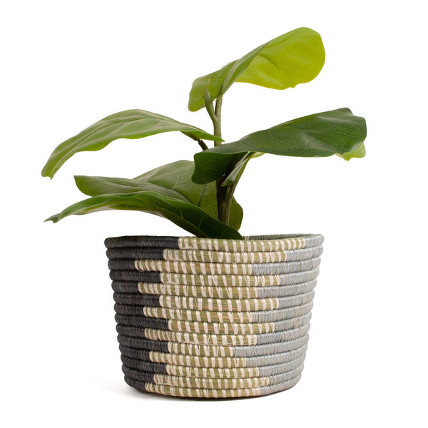 Stone Woven Planter - 7" Tapered