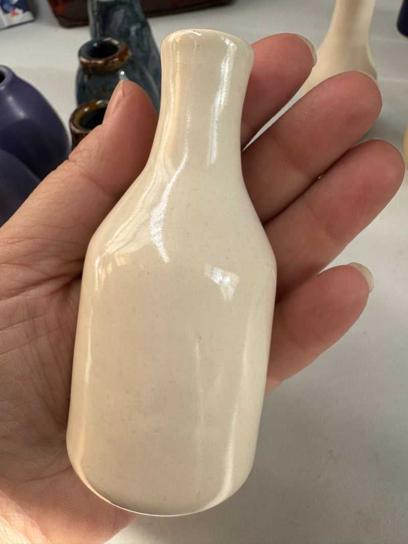 Ceramic Bud Vases/Mini Bottles /Multiple Color Options