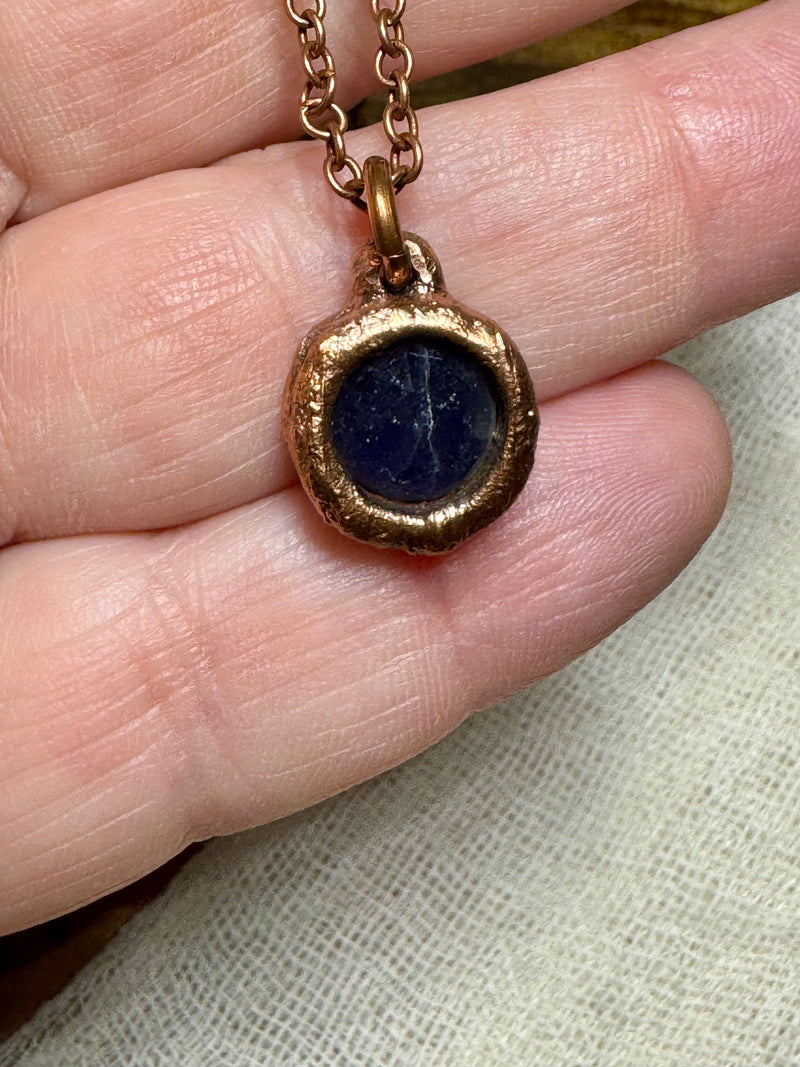 Iolite Necklace - Electroformed Copper