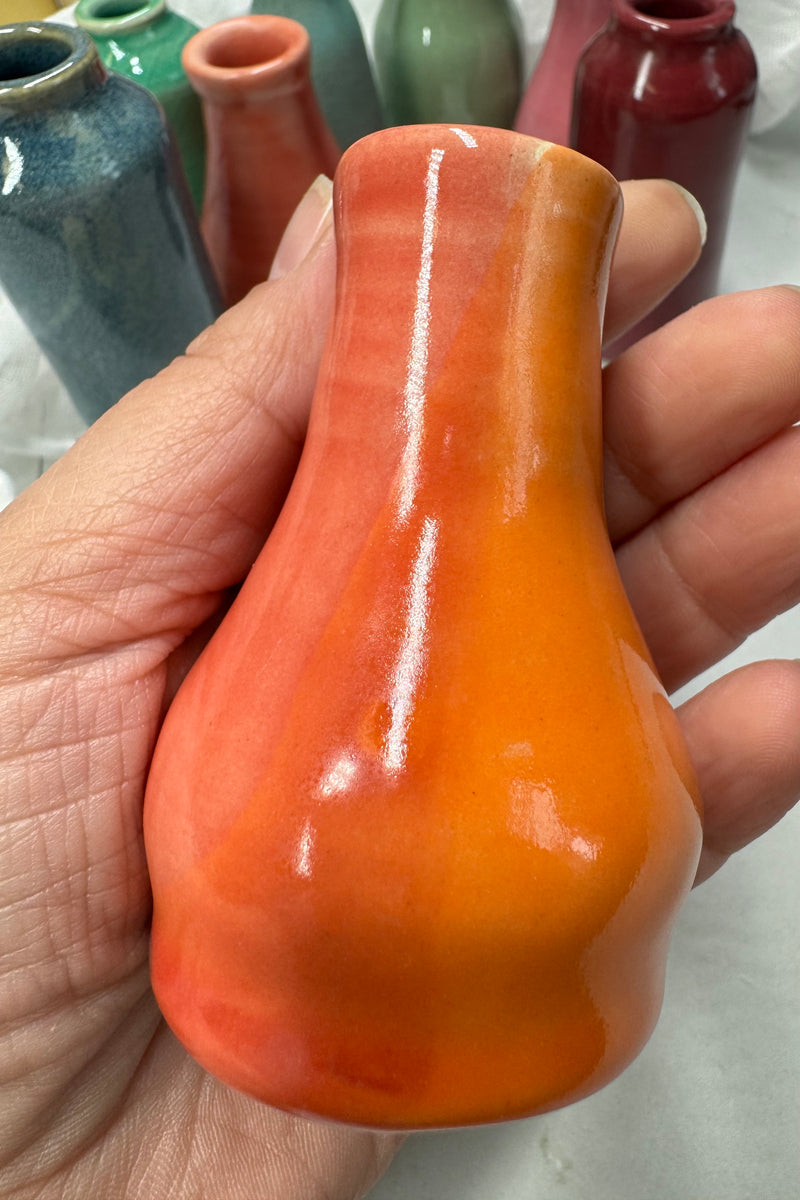 Ceramic Bud Vases/Mini Bottles /Multiple Color Options