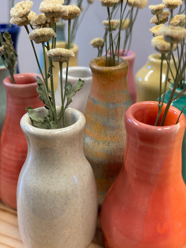 Ceramic Bud Vases/Mini Bottles /Multiple Color Options