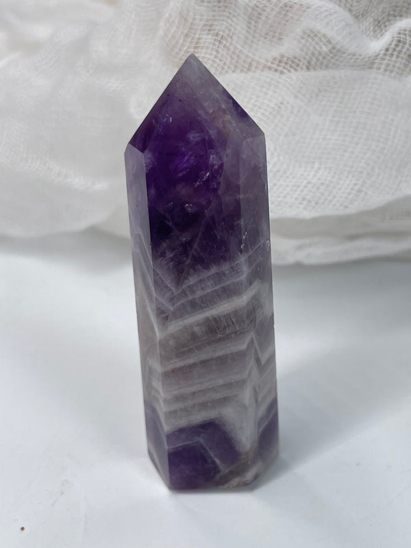 Chevron Amethyst Mini Tower / Point