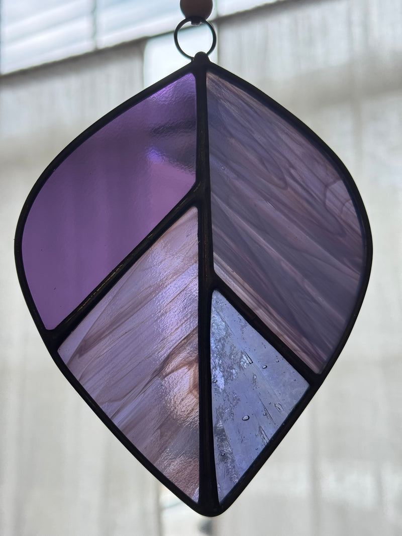 Hand Crafted Stained Glass Hanging Art/Mountains/Feathers/Celestial & More