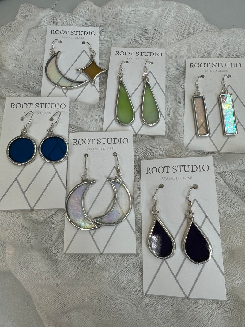 Hand Crafted Stained Glass Earrings