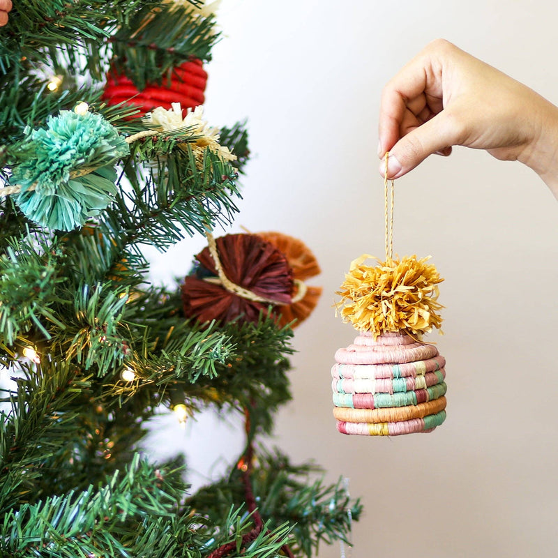 Pom Pom Basket Ornaments/Lidded Gift Boxes/Multiple Color Options