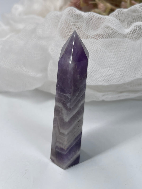 Chevron Amethyst Mini Tower / Point