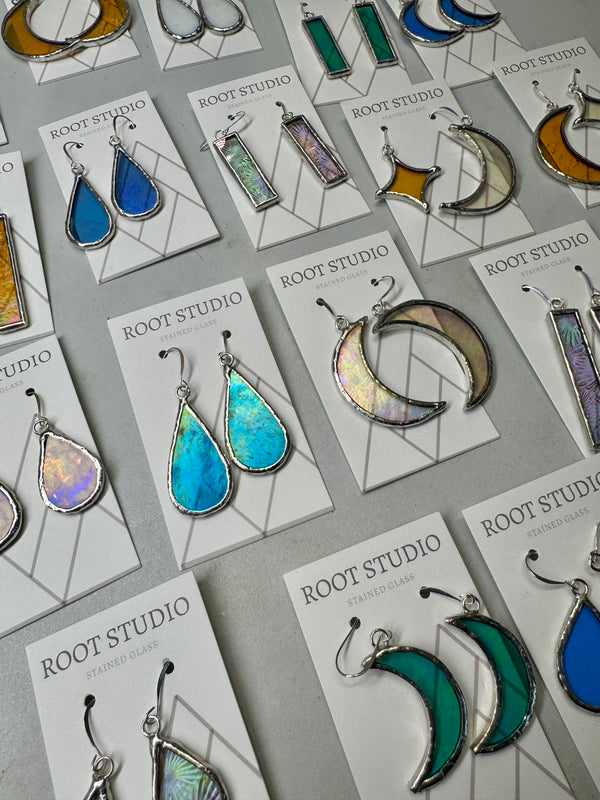 Hand Crafted Stained Glass Earrings