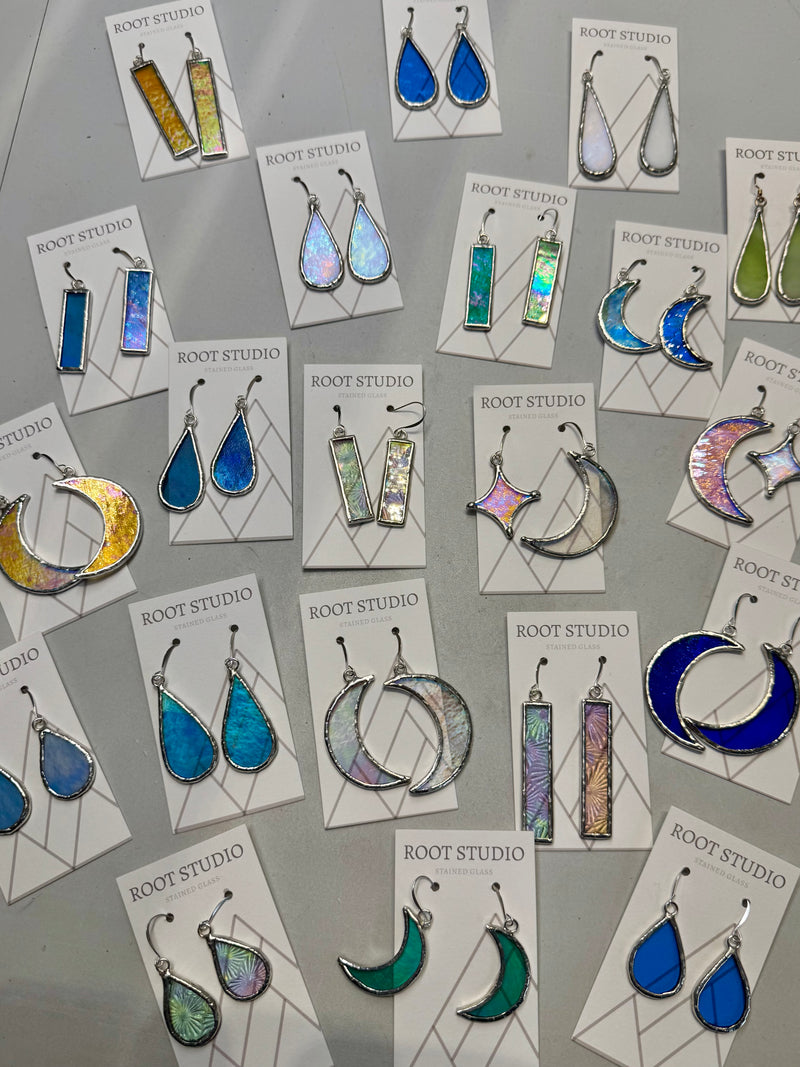 Hand Crafted Stained Glass Earrings