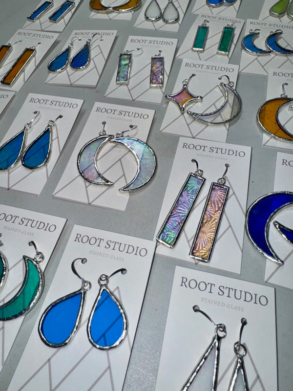 Hand Crafted Stained Glass Earrings