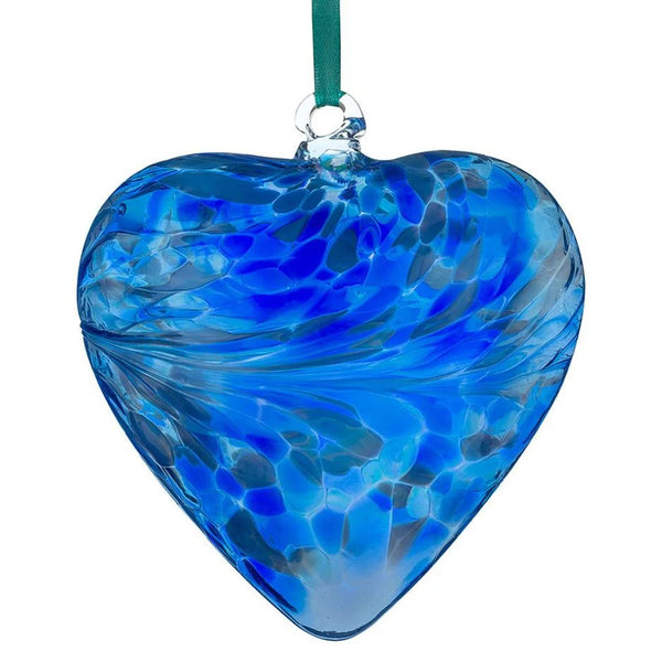 Handcrafted Blown Glass Heart - Blue