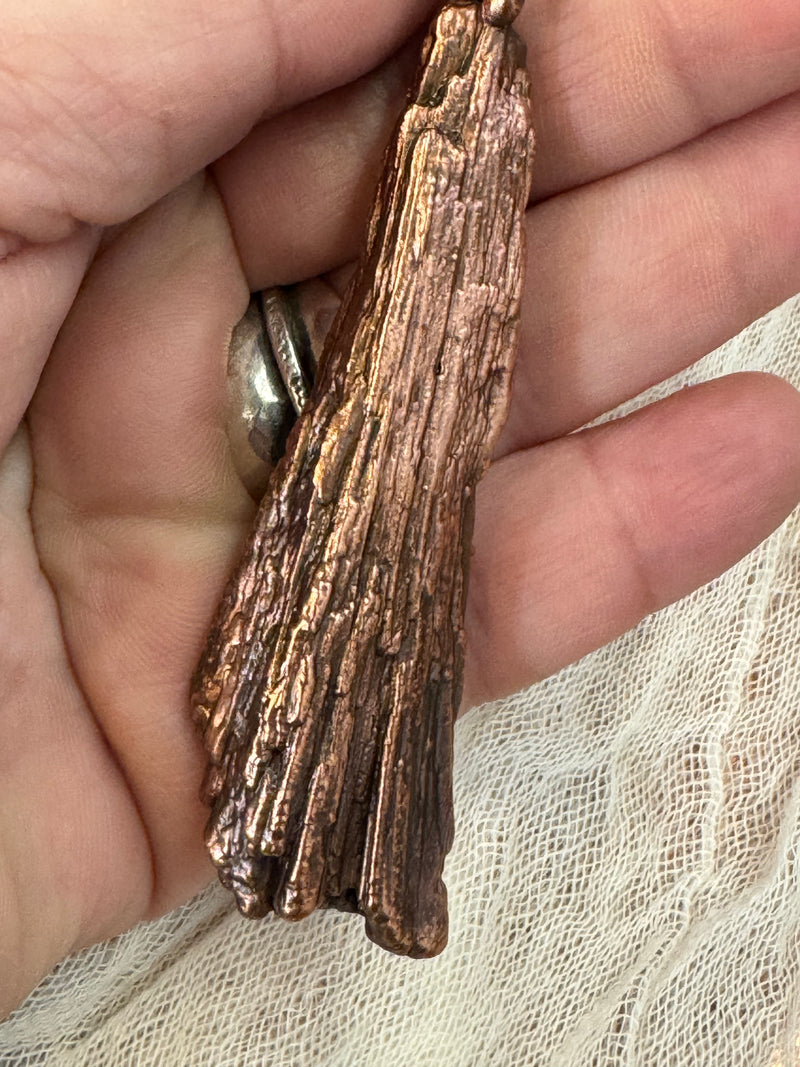 Black Kyanite Necklace / Copper Chain