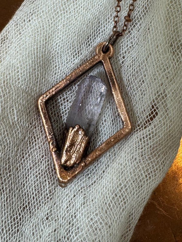 Vera Cruz Amethyst Necklace // Copper Chain (A)
