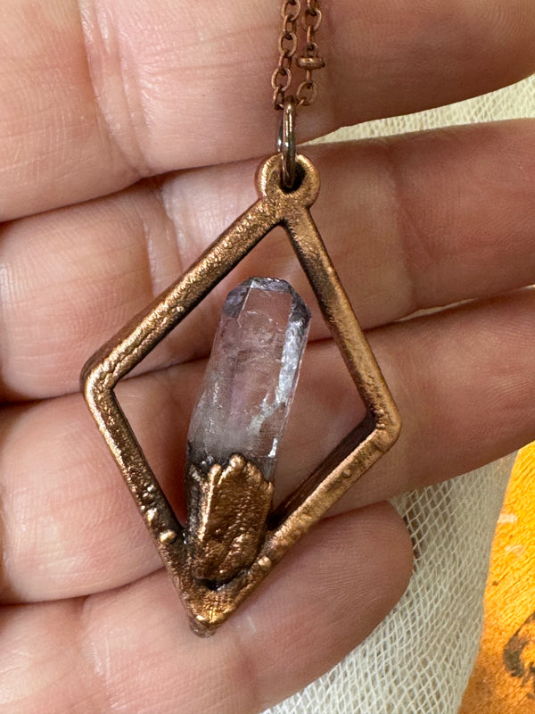 Vera Cruz Amethyst Necklace // Copper Chain (A)
