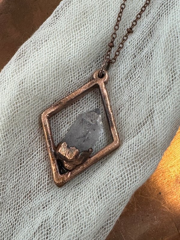 Vera Cruz Amethyst Necklace // Copper Chain (B)